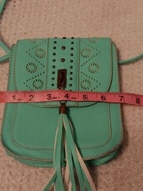 Teal Tassel Crossbody Bag - Women's Shoulder Bag